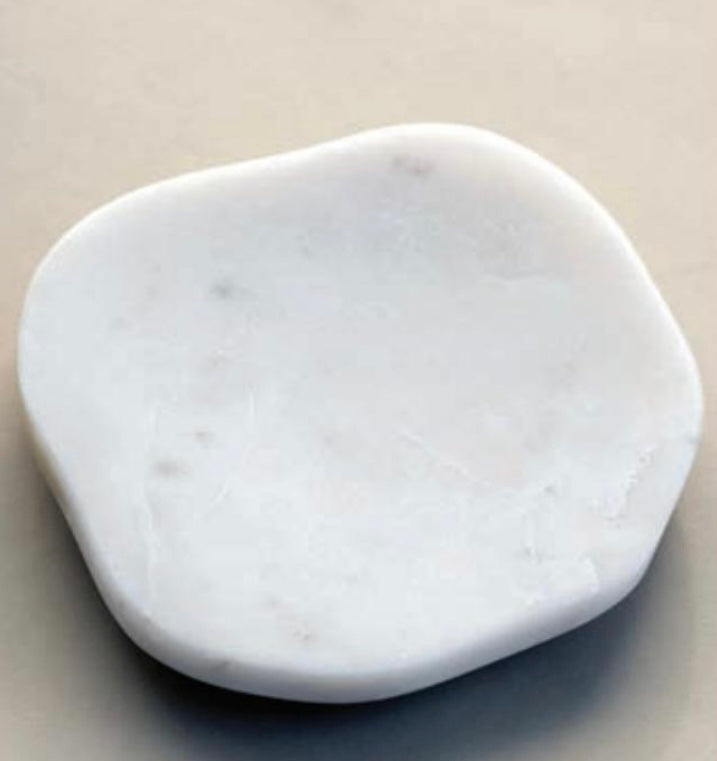 IHI White Marble Free Form Coaster