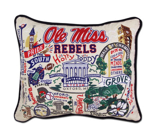 Catstudio Ole Miss Embroidered Pillow