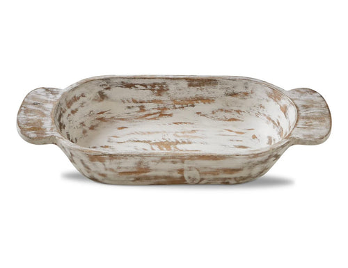 Tag Watermill Dough Bowl-White Washed