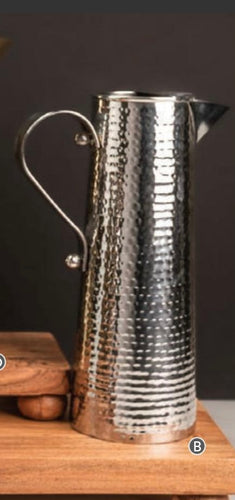 IHI Stainless Steel Hammered Pitcher w/Handles