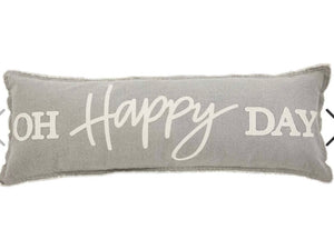 Mudpie Oh Happy Day Long Pillow