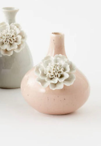 Pastel Porcelain Pink Flower Vase