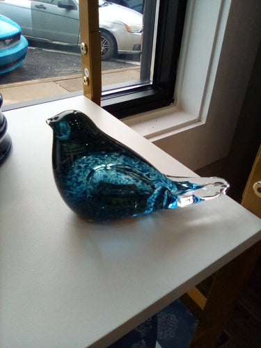 Tag Glass Blue Bird