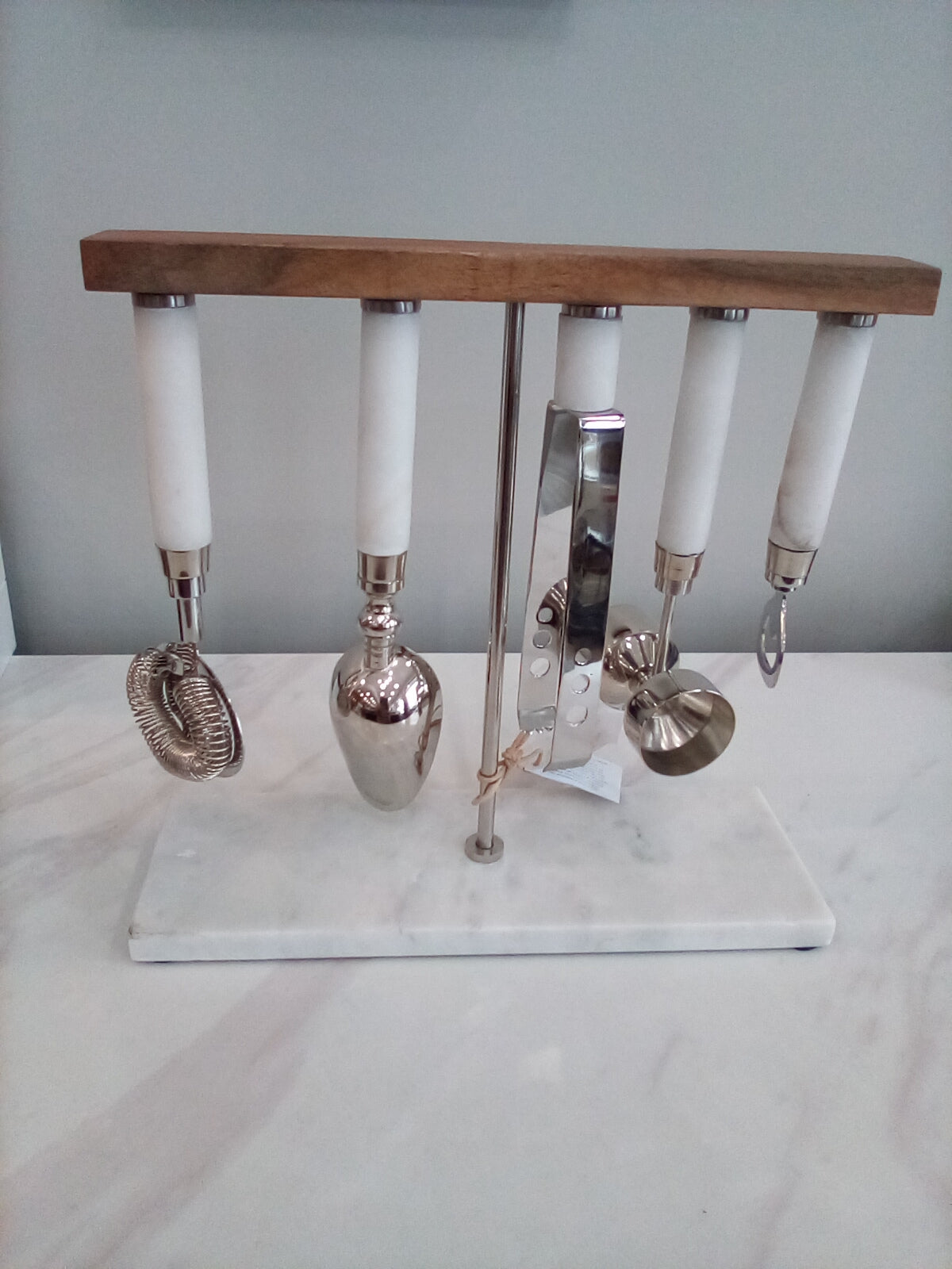 Zodax 5 piece Bar set on Marble base (IN-6217)