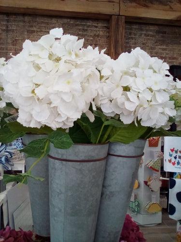White Silk Hydrangea Stems