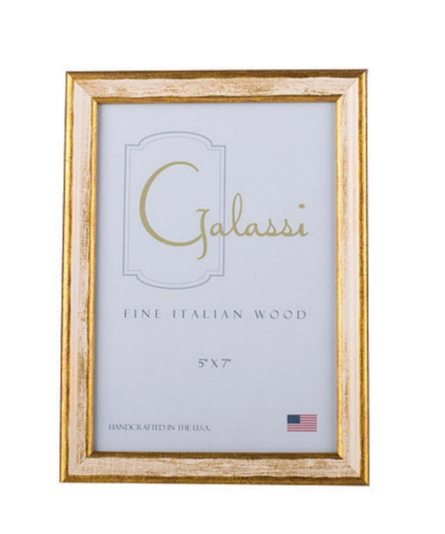 Galassi gold/white 5x7 Wood Frame