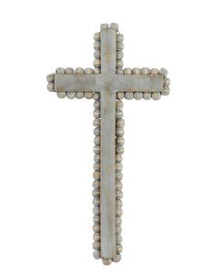 Mudpie Medium Beaded Wooden Cross