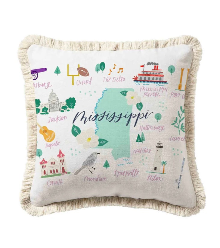 Mary Square Mississippi Pillow