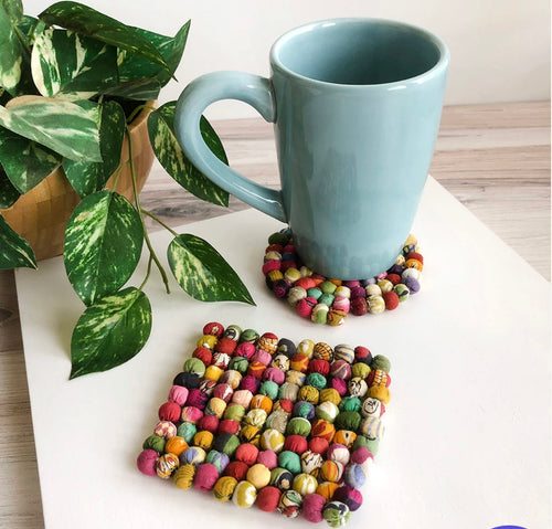 Sari Home Coasters: Circle or square