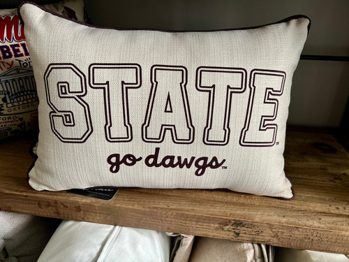 State Go Dawgs Pillow