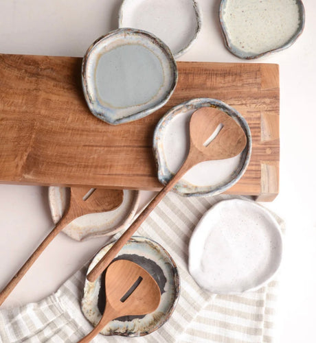 Etta B Round Spoon Rest-Charming White