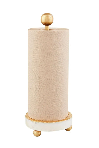 Mudpie Marble w/ Gold Edge Paper Towel Holder