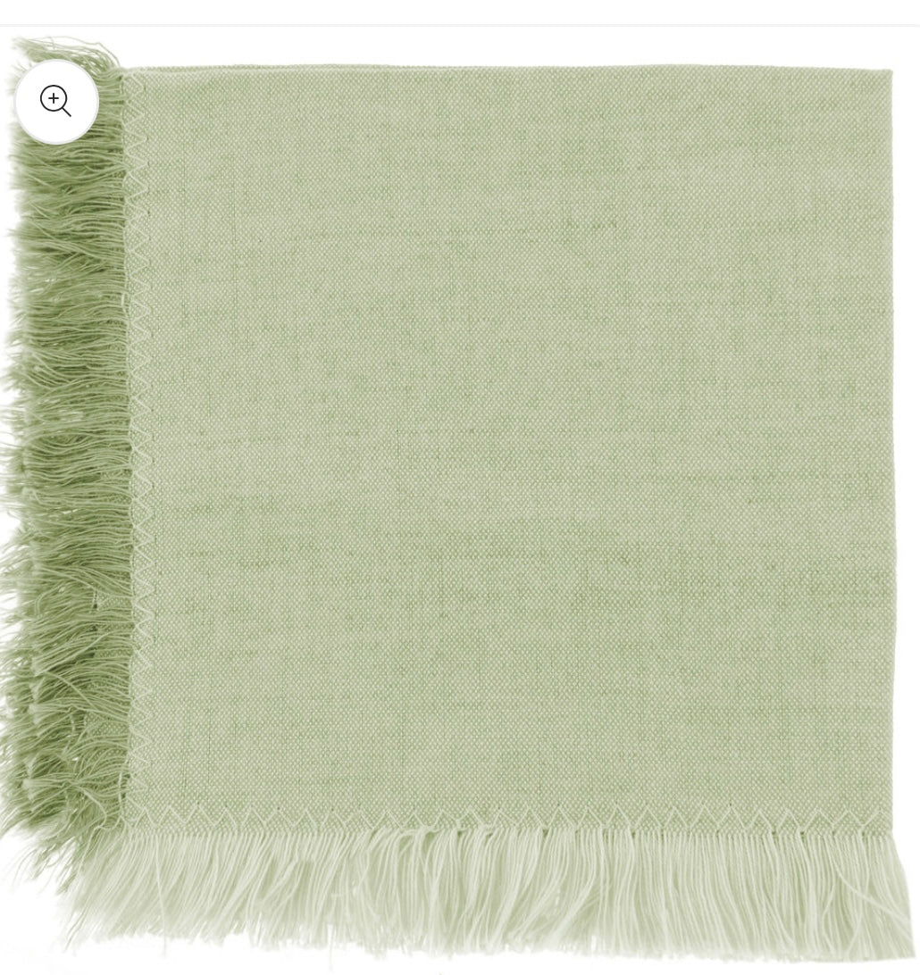 Karma Fringed Cocktail Napkins Set/4