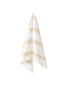 Casafina Vanilla/Taupe Stripe Tea Towel