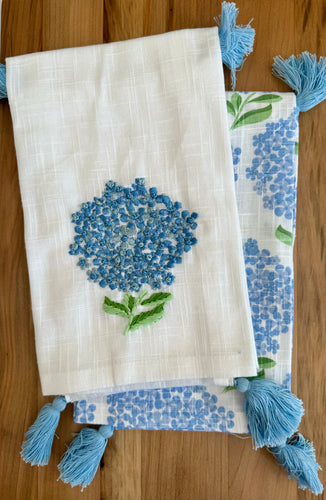 Two's Company Hydrangea Dish Towel Set/2