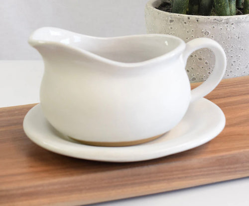 Etta B Gravy Boat/Saucer-Simply White