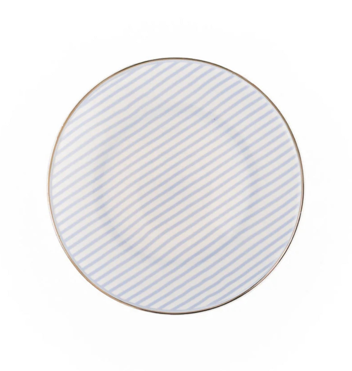 Mary Square Blue Stripe Appetizer Plate