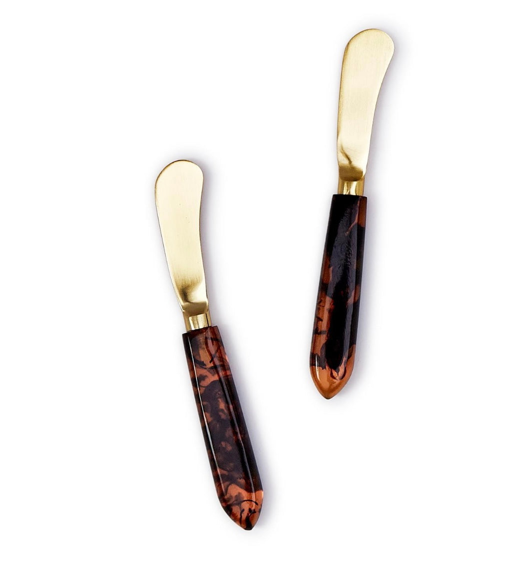 Two's Company Tortoise Swirl Spreaders (Set/2)