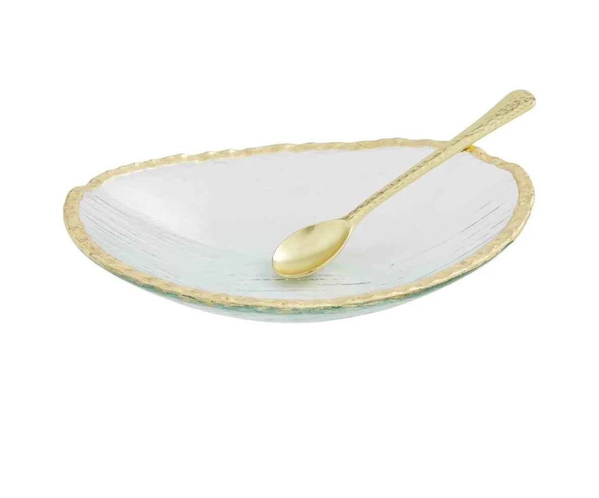 Mudpie Glass w/Gold Dip Bowl Set