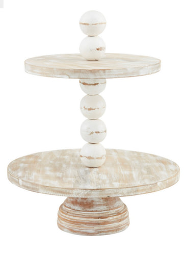 Mudpie Chunky Beaded Tiered Server