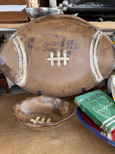 Etta B Football Platter- Leather