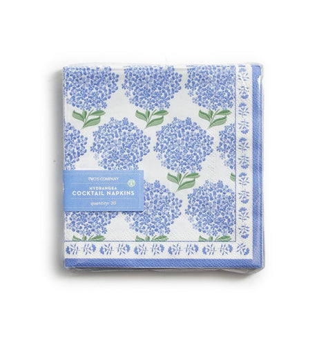 Two's Company Hydrangea Cocktail Napkins