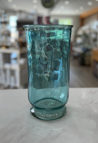 Blue Tall Cylindrical Vase