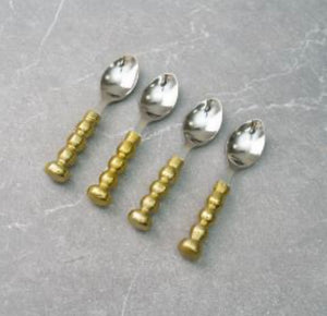 IHI Gold Beaded Spoons (Set/4)