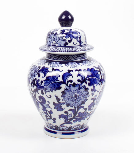 8 Oak Lane Large Blue/White Ginger Jar