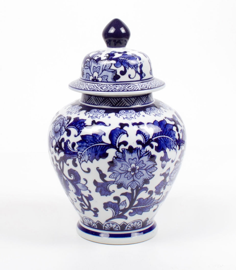 8 Oak Lane Large Blue/White Ginger Jar