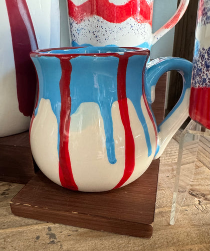 Mustard Seed Jelly Belly Mug-Red/Blue