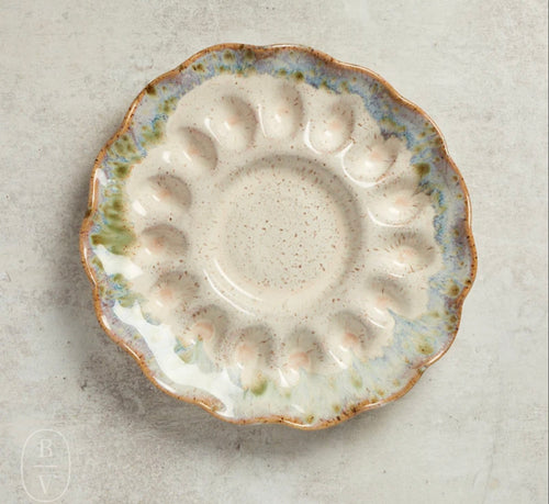 Etta B Egg Platter-Botanical
