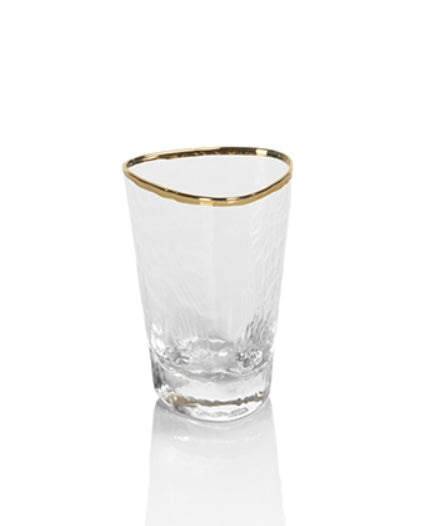 Zodax Apertivo Triangular Shot Glass - Clear/Gold