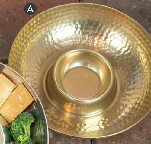 IHI Gilded Hammered Chip & Dip