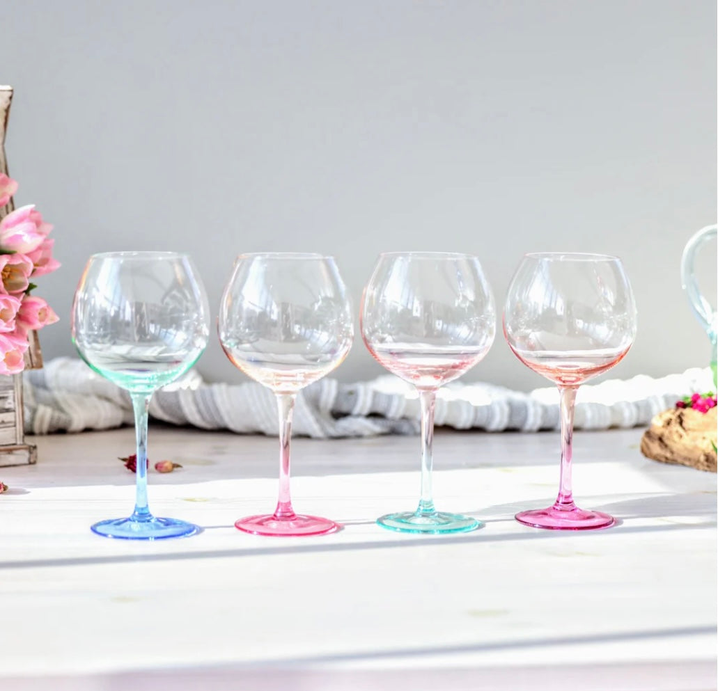 byrdeen wine glasses Byrdeen Mezclada Balloon Wine Glasses set/4
