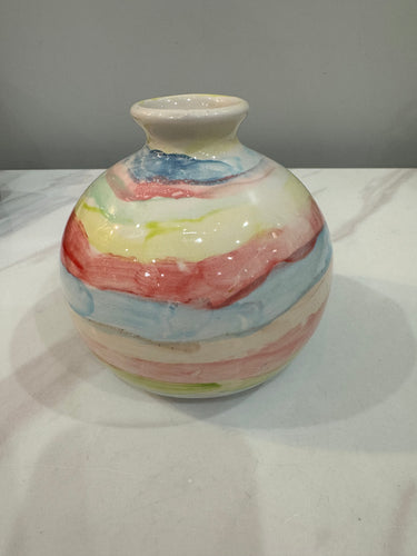 Mustard Seed Striped Vase