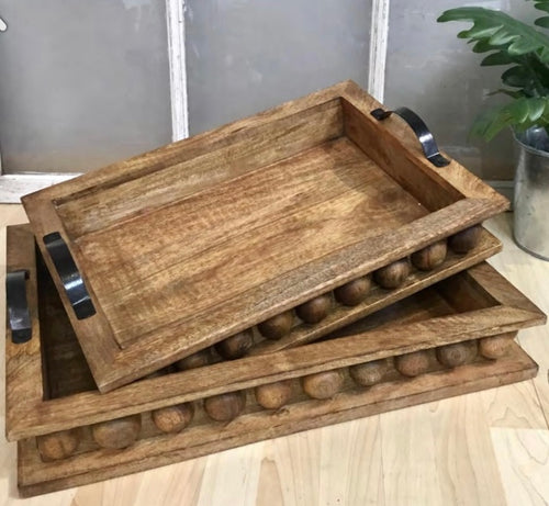 IHI Medium Multicolored Wood Tray