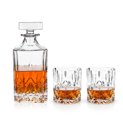 Viski Admiral Crystal Decanter & Tumbler Set