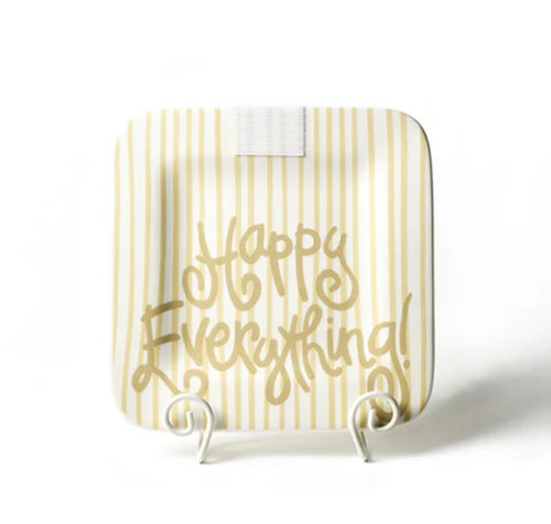 Happy Everything Neutral Skinny Mini Square Platter