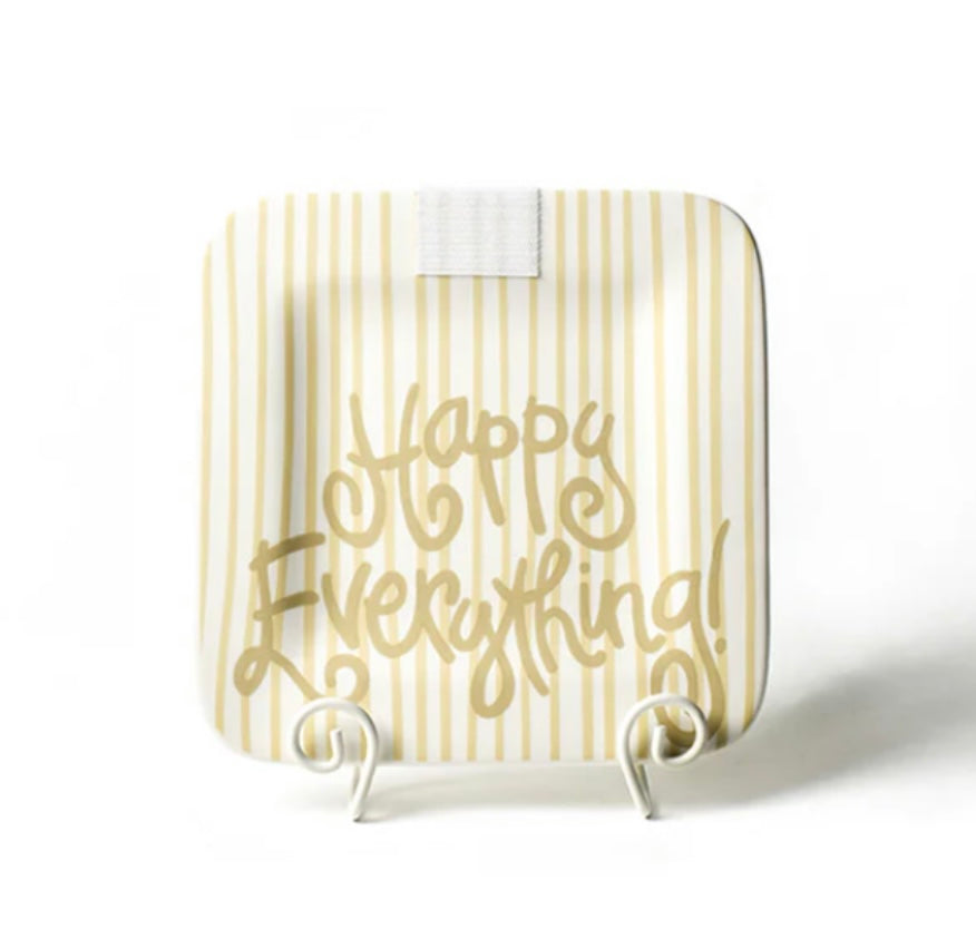 Happy Everything Neutral Skinny Mini Square Platter