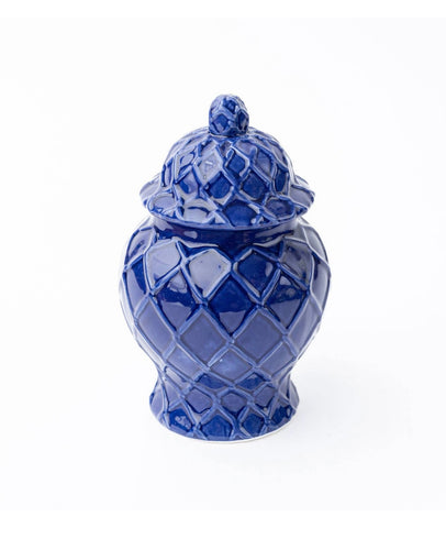 8 Oak Lane Navy Small Textured Ginger Jar