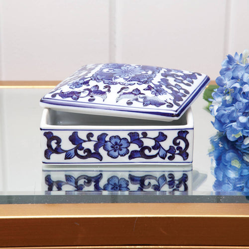 8 Oak Lane Blue Chinoiserie Trinket Box