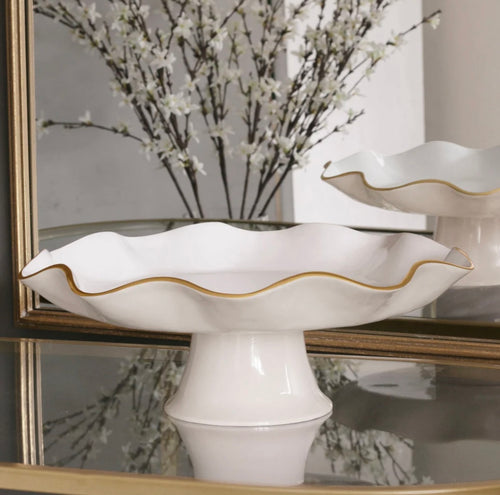 Beatriz Ball Encanto Carola Pedestal Cake Plate (Cream/White)-8780