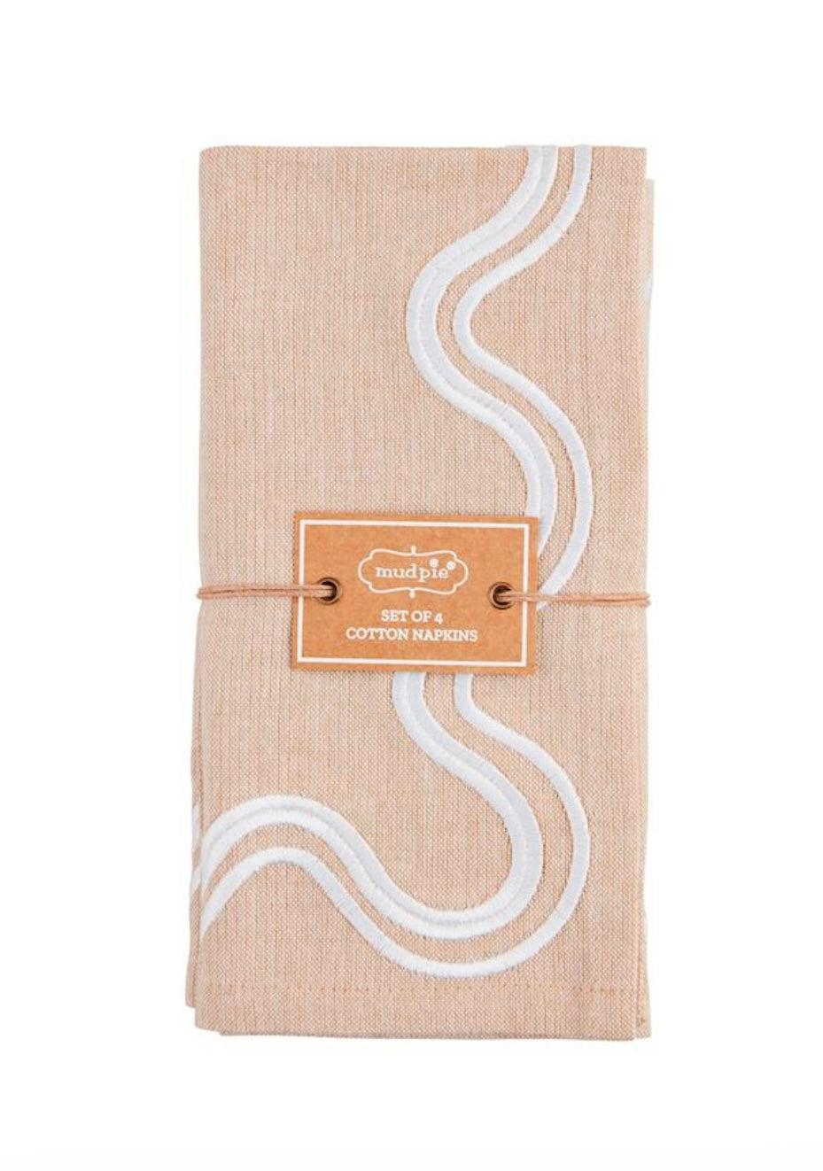 Mudpie Taupe Squiggly Napkin