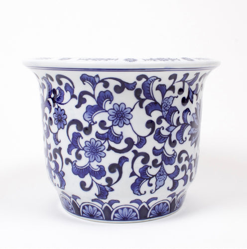8 Oak Lane Blue Chinoiserie Small Planter