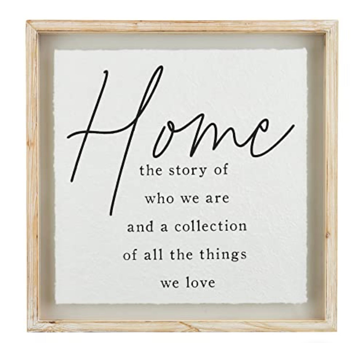 Mudpie Square Glass Home Plaque