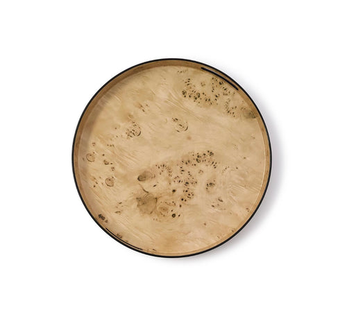 Two's Company Medium Burled Wood Tray