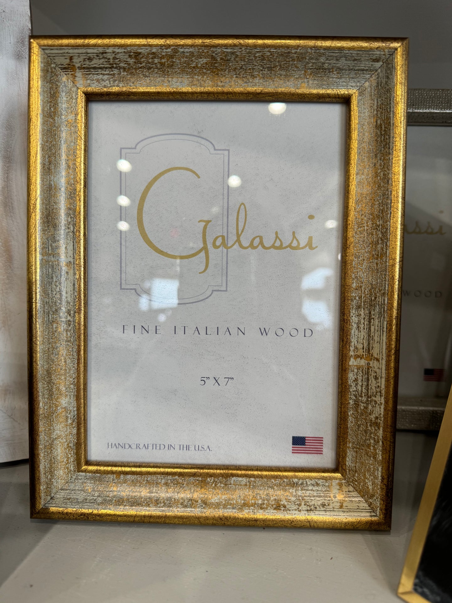 Galassi 5 x 7 Gold/White Picture Frame (43757)