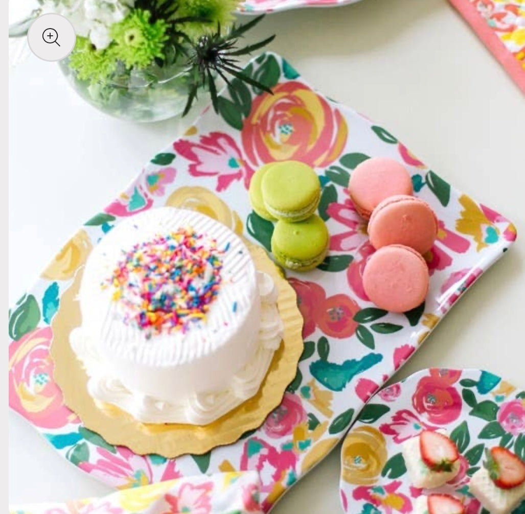 Mary Square Garden Party Melamine Tray