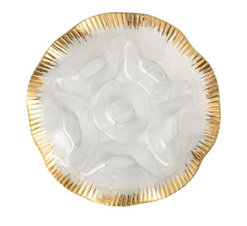Mudpie Gold Edge 5 Compartment Platter